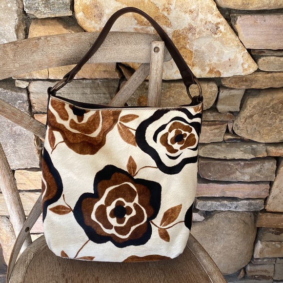 Maurizio Taiuti Tote Bag Floral Printed Calf Hair - Picture 3 of 17